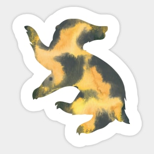 House Badger Watercolor Sticker